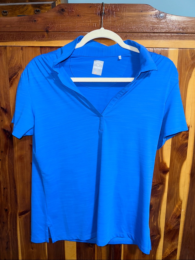 Callaway Bright Blue Short-Sleeve Polo Tee
